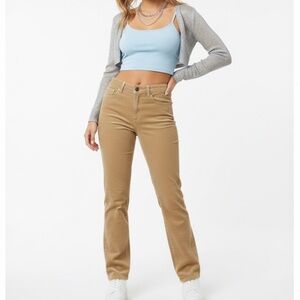 Vintage Y2K Calvin Klein High Rise Tan Corduroy Straight Leg Pants Size 6